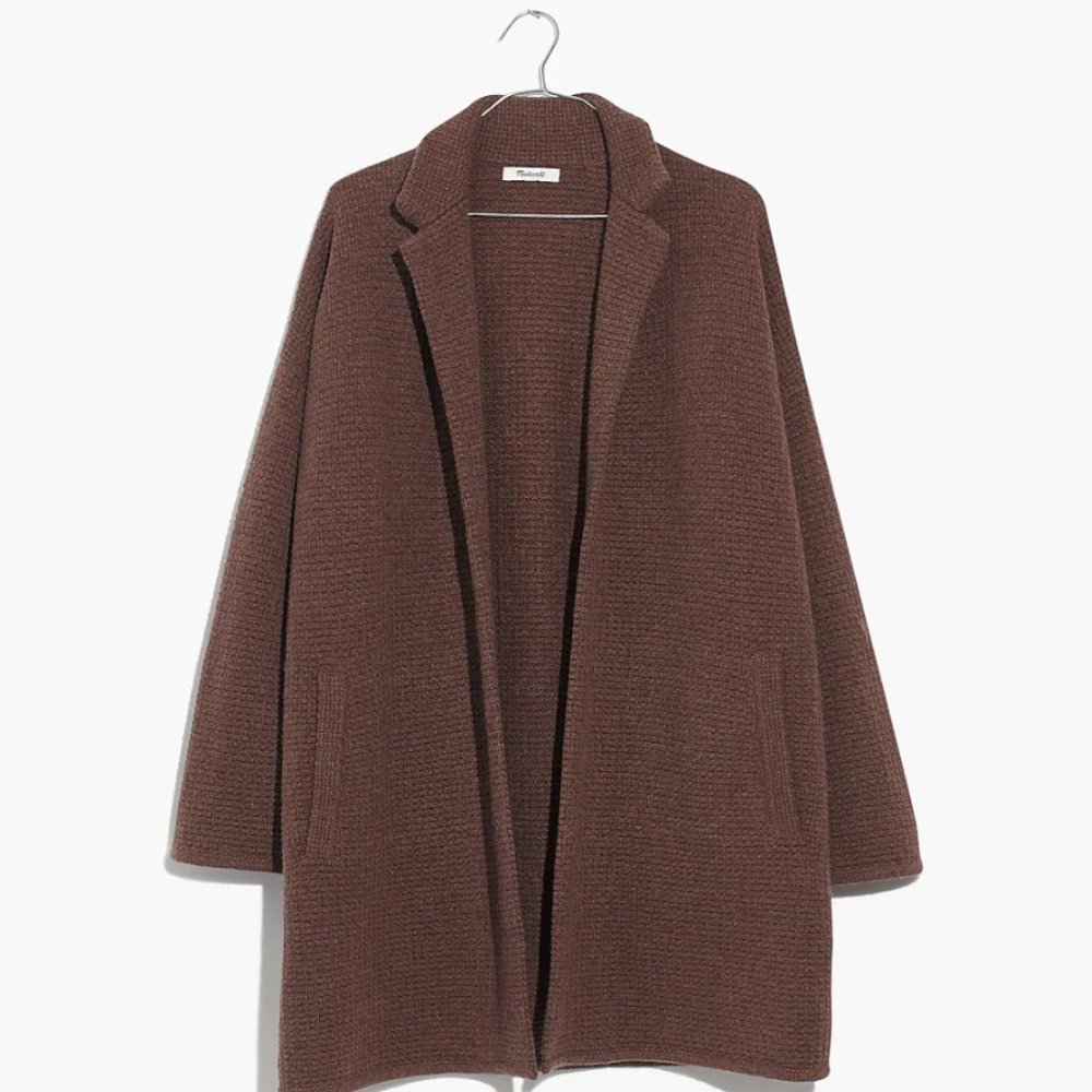 Madewell Chilton Sweater-Coat (Brown)